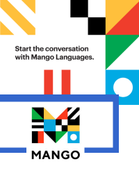 Bright colored flags - Mango logo