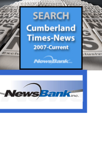 Cumberland Times News with newspaper background