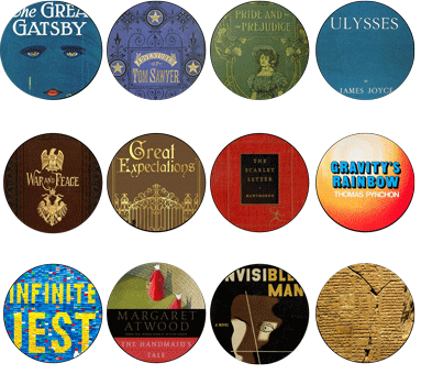 Button icons of Classic Book titles - Group 1