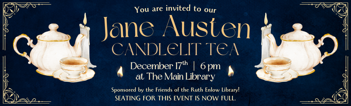 teapots, teacups, candles, candle flames, Jane Austen Candlelit Tea