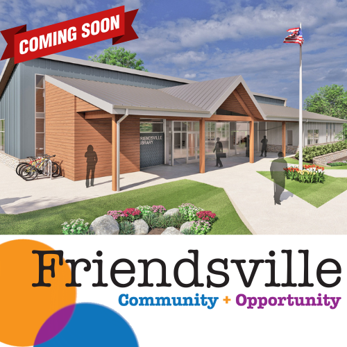 Drawing of Friendsville Library - Coming Soon!