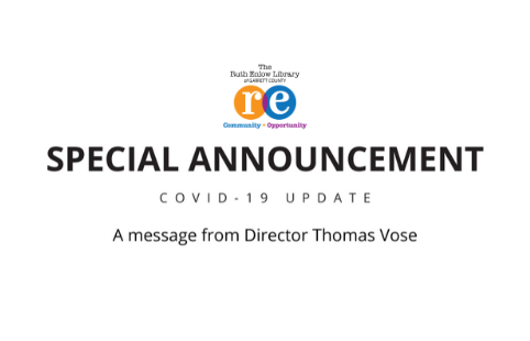 Special Announcement from Director Thomas Vose