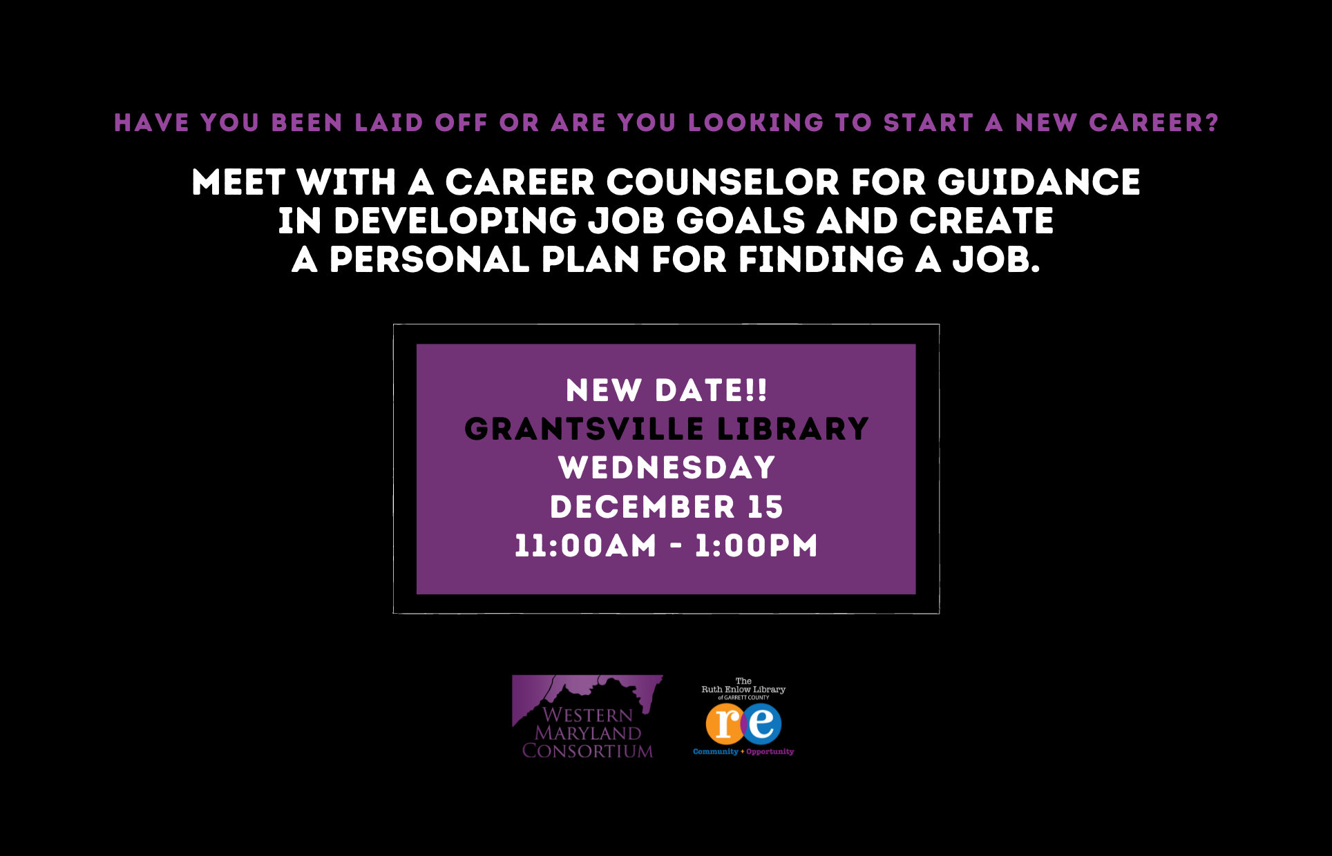 Meet with a Career Counselor (Western Maryland Consortium) (Friendsville)