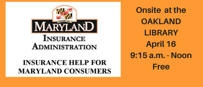 Maryland Insurance Administration Onsite at the Oakland Library