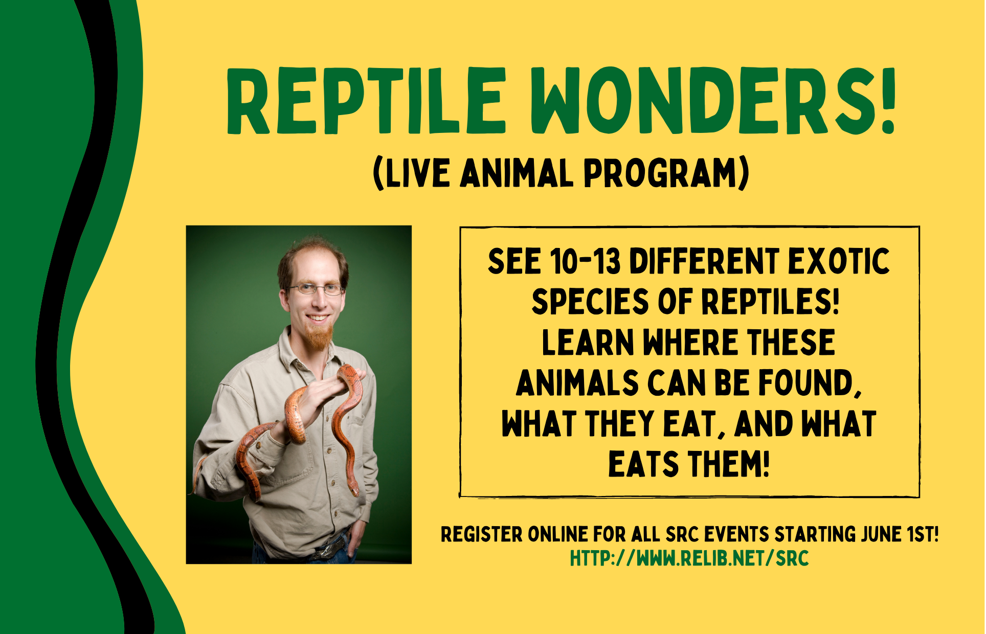 Reptile Wonders! Live Animal Show summer reading club