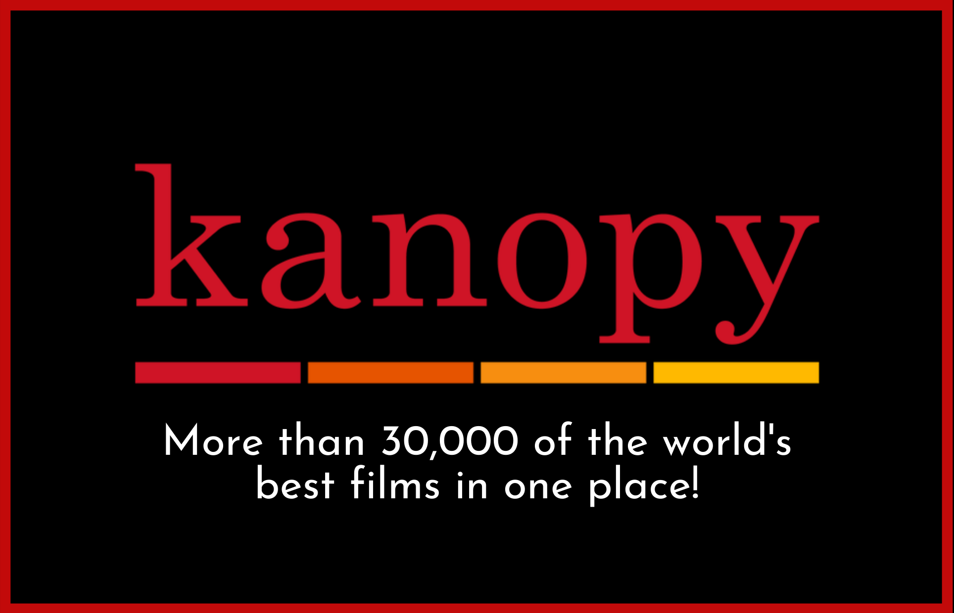 Kanopy logo with images of movie covers