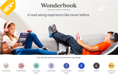 kids reading/listening to Wonderbooks