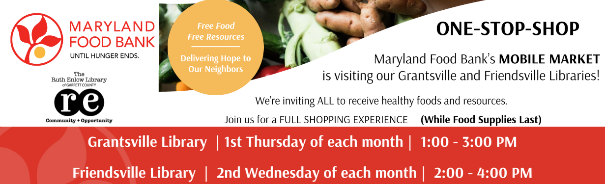 Maryland Food Bank graphic banner with image of veggies