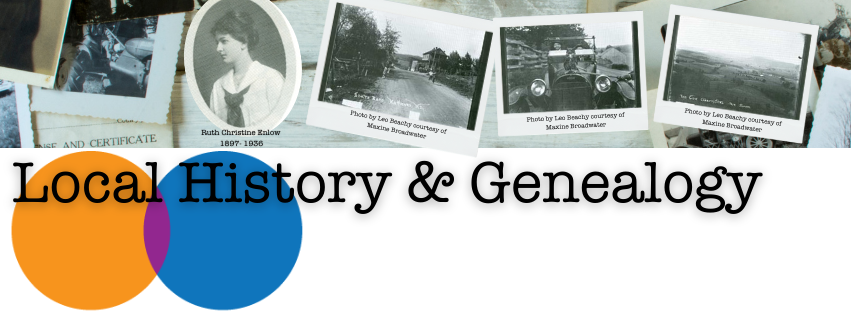 Local History Banner - images of Ruth Enlow and various photos of Garrett County