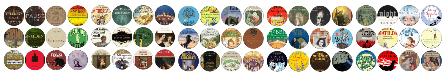 Banner of Classic Buttons from classic reading books