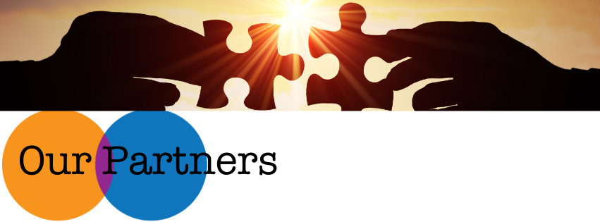 Our Partners banner - two hands in from on the sun holding puzzle pieces that fit together