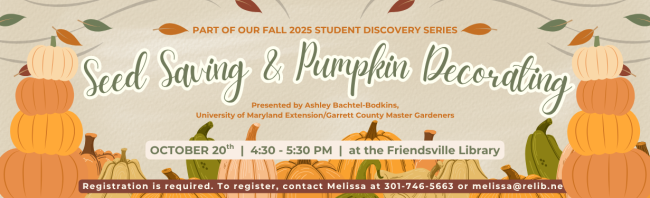 Seed saving and pumpkin decorating class: Student Discovery Series