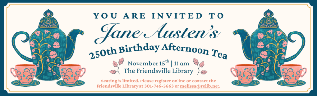 teapots, flowers, teacups, Jane Austen's 250th Birthday Afternoon Tea