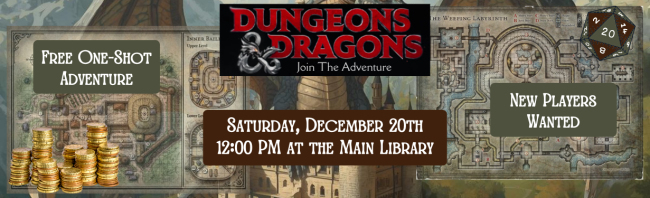 D&D logo, REL logo, D20, D&D campaign maps, coins,